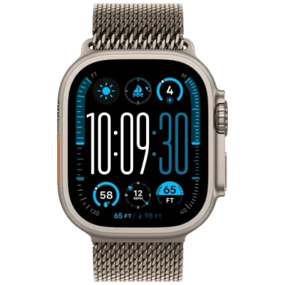 Afbeelding van Apple Watch Ultra 2 GPs + Cellular 49mm Natural Titanium Milanese Loop Large