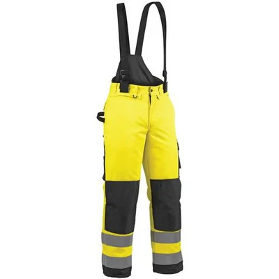 Image de Pantalon hiver haute visibilité jaune fluo/noir, guêtre pare neige