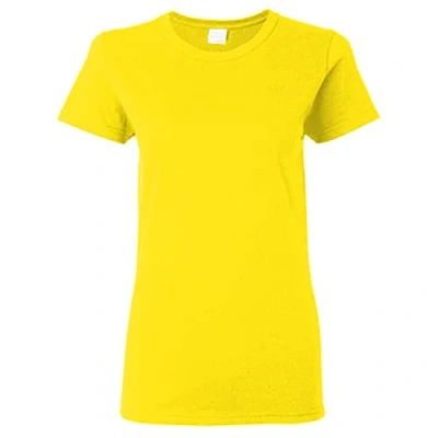 Image de Gildan T shirt à manches courtes coupe féminine Femme (L) (Jaune) UTBC2665