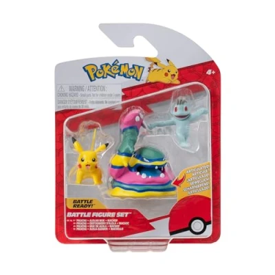 Afbeelding van Pokémon Batte Figuur Set Machop, Pikachu, Alolan Muk, 3st.