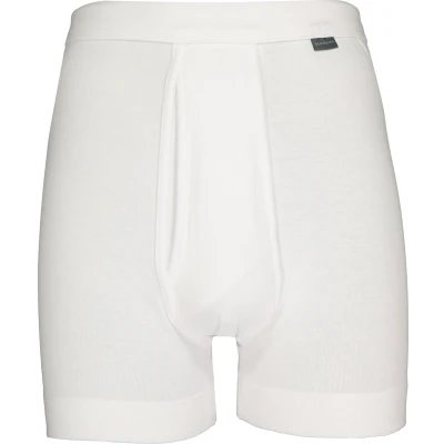 Afbeelding van SCHIESSER Cotton Essentials lange short (1 pack) Feinripp met gulp wit Maat: 3XL