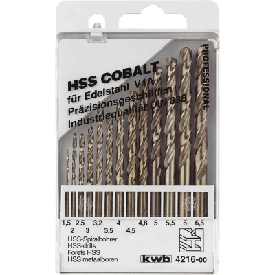 Afbeelding van kwb 421600 HSS Co Metaal spiraalboorset 13 delig M35 DIN 338 Cilinderschacht 1 stuk(s)