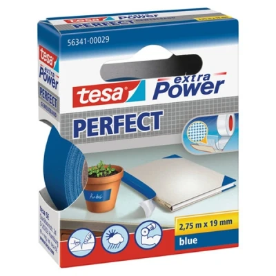 Image de Tesa Extra Power Perfect ruban adhésif textile 19 mm x 2,75 m bleu