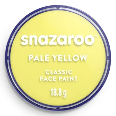 Image de Snazaroo Peinture Pour Visage et le Corps, Maquillage Déguisement, Enfants Adults,Fard 18 ML, Couleur Jaune Pale