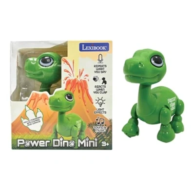 Image de Power Puppy Mini Robot Dinosaure Avec Effets Lumineux Et Sonores, Contrôle Par Claquement De Main, Répétition