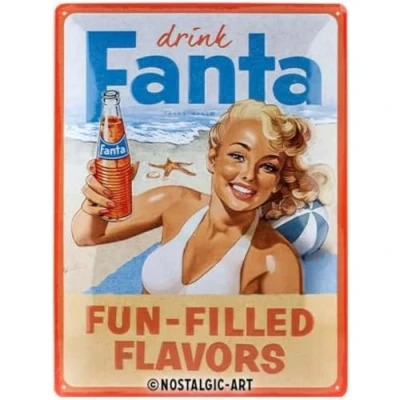 Afbeelding van Wandbord Fanta Beach Girl