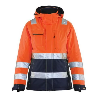 Image de Veste hiver haute visibilité femme orange fluorescent/marine