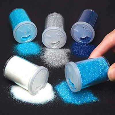 Afbeelding van Baker Ross 5 potjes winterglitter voor kinderen om te knutselen en decoraties