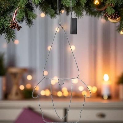 Afbeelding van Silhouette Kerstman zwart
