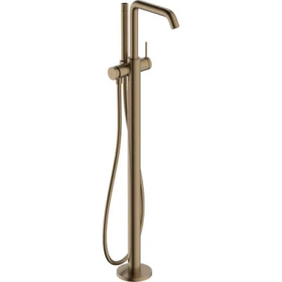 Afbeelding van hansgrohe Tecturis S ééngreeps badmengkraan vloergemonteerd Brushed Bronze