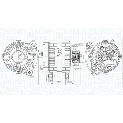 Afbeelding van MAGNETI MARELLI 063736381010 Dynamo / Alternator 12V 150A NISSAN: Qashqai 2