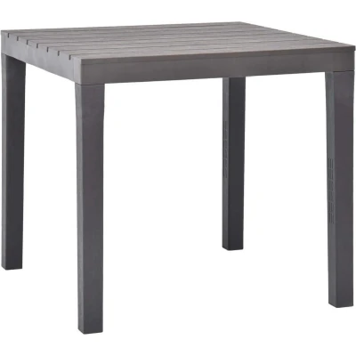 Afbeelding van Tuintafel 78x78x72 cm kunststof mokka