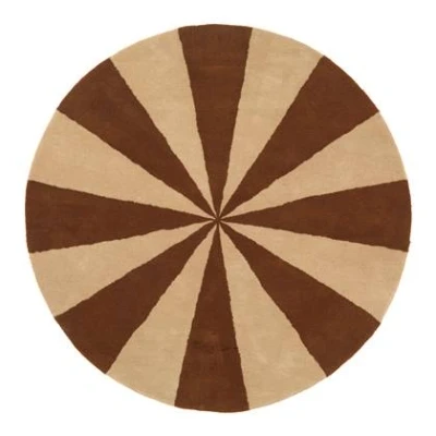 Afbeelding van ferm LIVING Arch Vloerkleed Ø 130 cm Bruin