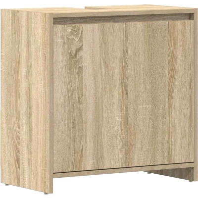 Afbeelding van Badkamerkast 60x33x61 cm spaanplaat sonoma eikenkleurig