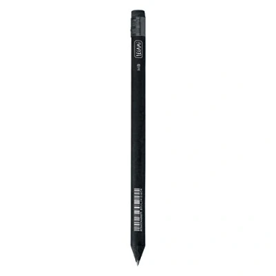 Afbeelding van Legami Black Pencil, potlood met gum, 1 x 19,5 cm, Mina HB, nauwkeurige lijn, om te schrijven en tekenen