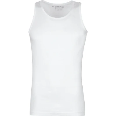 Afbeelding van Garage Stretch Basic Singlet Wit maat S Heren met Body fit Pasvorm Katoen Suitable Herenkleding