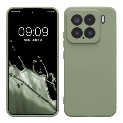 Afbeelding van kwmobile telefoonhoesje geschikt voor Xiaomi 15 Hoesje smartphone Precisie camera uitsnede In grijsgroen