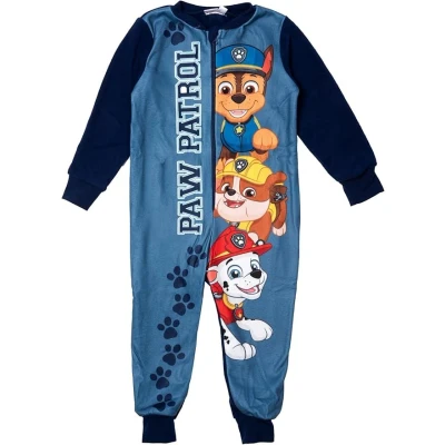 Afbeelding van Paw Patrol Jumpsuit voor jongens, pyjama met lange mouwen, blauw, Blauw