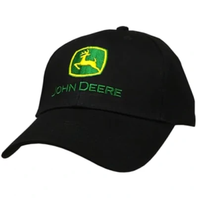 Afbeelding van John Deere Honkbalpet met handelsmerklogo, baseballpet voor heren, zwart.