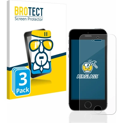 Afbeelding van BROTECT Screenprotector voor Apple iPhone SE 2016 Folie Beschermfolie Beschermglas transparant (3 Stuks)