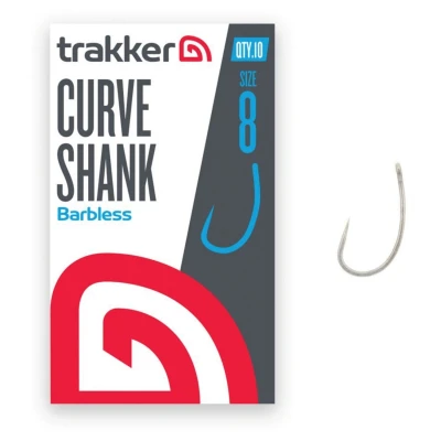 Afbeelding van Trakker Curve Shank Hooks Micro Barbed Haakmaat 8 (10 Stuks) Karperhaken