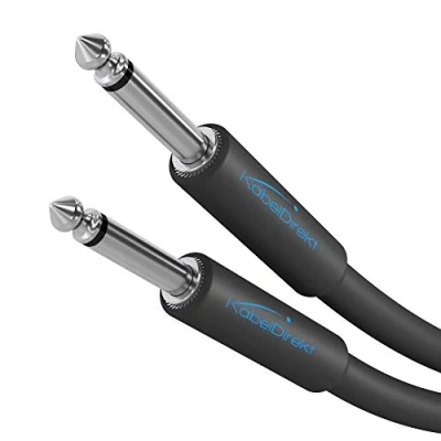 Image de KabelDirekt Câble Mono pour instruments/guitares de 6,3mm 5m (Câble audio connecter une guitare électrique, basse ou un clavier à amplificateur)