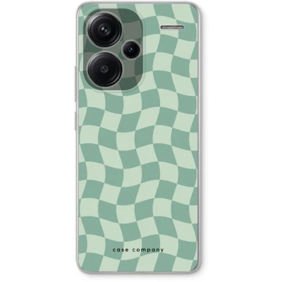 Afbeelding van Case Company® hoesje geschikt voor Xiaomi Redmi Note 13 Pro plus Grid Groen Soft Cover Telefoonhoesje Bescherming aan alle Kanten en Schermrand