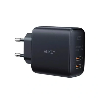 Afbeelding van Aukey Dual Port 45W PD Wall Charger with GaN Power Tech