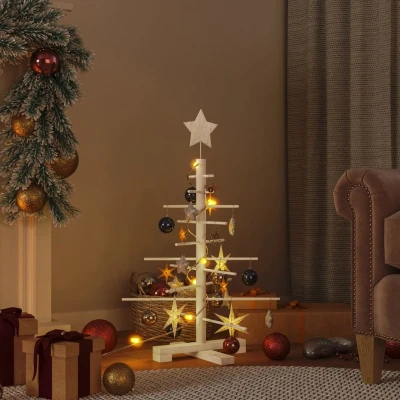 Afbeelding van Kerstdecoratie kerstboom 75 cm massief grenenhout