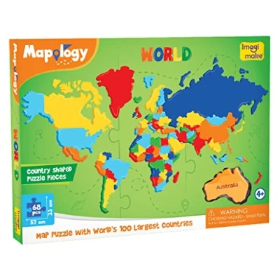 Afbeelding van Imagimake: Mapology World Wereldkaart en zijn landen educatieve puzzel voor kinderen vanaf 4 jaar