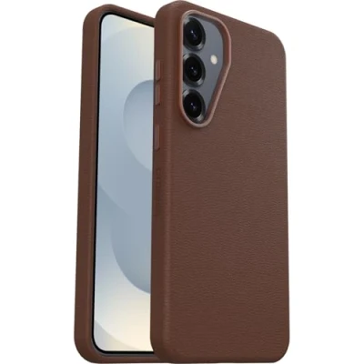 Afbeelding van OtterBox Symmetry Cactus Leer Hoesje Geschikt voor Samsung Galaxy S25 Plus Back Cover Bruin