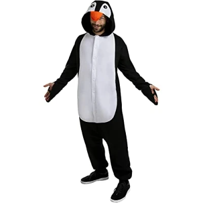 Afbeelding van FUNIDELIA Pinguin Onesie Kostuum voor Volwassenen Maat: S M