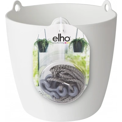 Afbeelding van Bloempot Brussels hangschaal 18 cm wit elho