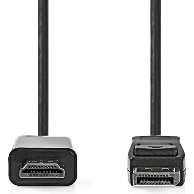 Afbeelding van Nedis Ccbw37100At10 Displayport Kabel Male Hdmi&amp;Trade; Connector 4K@30Hz Verguld 1.00 M