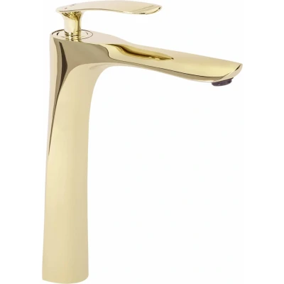 Afbeelding van REA Orbit Wastafelkraan/ Mengkraan Opbouw Hoog Model Glans Goud
