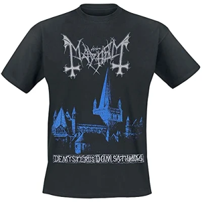 Afbeelding van Mayhem De Mysteriis Dom Sathanas T shirt zwart XXL Katoen Band merch, Bands
