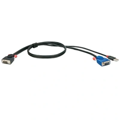 Afbeelding van Lindy KVM Systeemkabel Switch Combo Series USB 1m. HD15M HD15M+USB AM, 3m, schakelaar kabel
