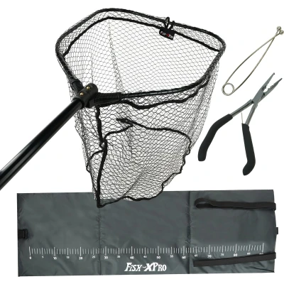 Afbeelding van Fish Xpro Predator landings set Schepnet Onthaakmat Onthaaktang Bek spreider Complete Roofvis