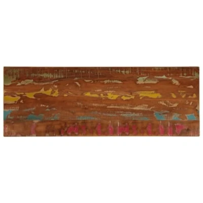 Afbeelding van Tafelblad rechthoekig 140x60x2,5 cm massief gerecycled hout