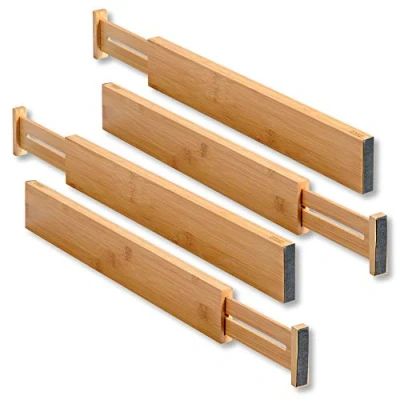 Afbeelding van KESPER 1707413 Set van 4 ladeverdelers, lengte verstelbaar 45,5 tot 55 cm, bruin