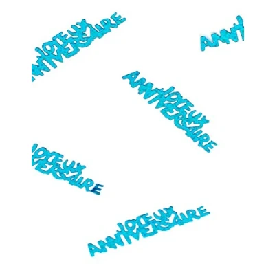 Afbeelding van Generique Happy Birthday confetti blauw