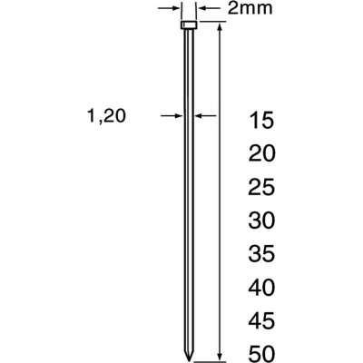 Afbeelding van Dutack 5134031 SKN12 Mini Brad Verzinkt 1,2 x 30mm (5000st)