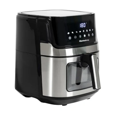 Afbeelding van Melchioni 118340033 friteuse Enkel 6,5 l Vrijstaand 1600 W Frituurpan Zwart, Roestvrijstaal