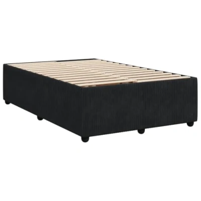 Afbeelding van vidaXL Bedframe fluweel zwart 120x200 cm