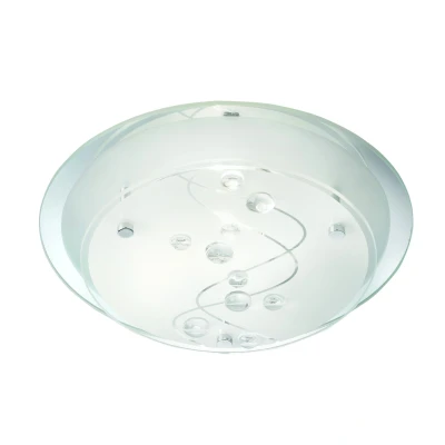 Afbeelding van Searchlight Flush Plafondverlichting Ø 25 X 8 Cm Wit