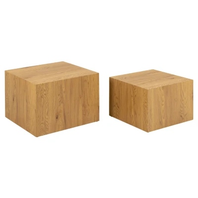 Afbeelding van Salontafel Lima Set van 2 Naturel MDF Giga Living