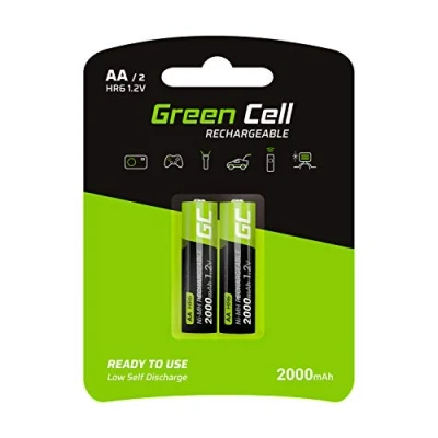 Afbeelding van Green Cell HR6 Oplaadbare AA batterij (penlite) NiMH 2000 mAh 1.2 V 2 stuk(s)