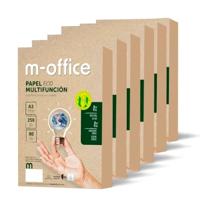 Afbeelding van 6 verpakkingen met elk 250 vellen A3, 100% gerecycled papier, DIN 80 g m office (1500 vellen)