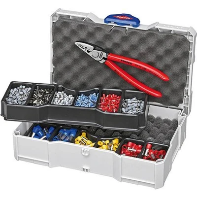 Afbeelding van Knipex Aderendhülsensortiment 97 90 06 Krimptang adereindhulzen 0.25 tot 16 mm² Incl. assortiment in koffer