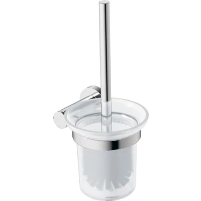 Afbeelding van Duravit, Toiletborstel, Borstelset D CODE voor wandmontage, glas mat chroom